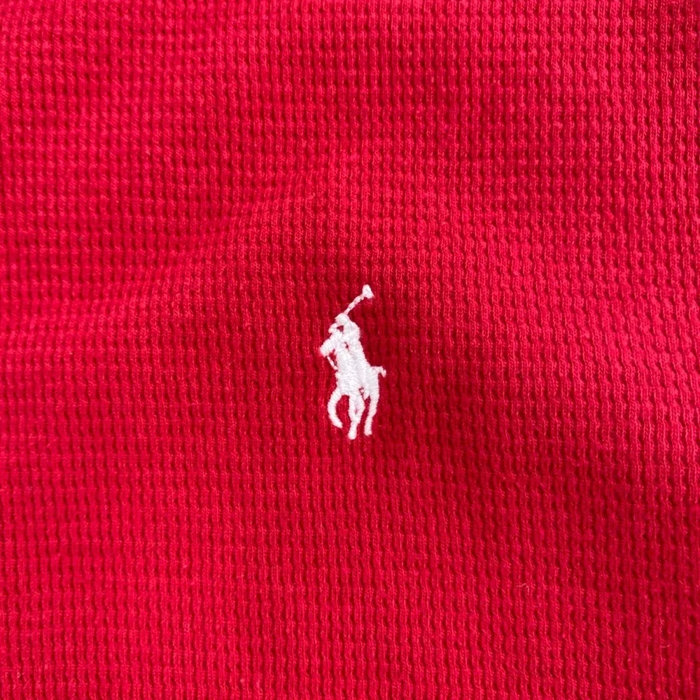 Polo Ralph Lauren Thermal Shirt Mens Extra Large Red Waffle Knit Outdoors Casual